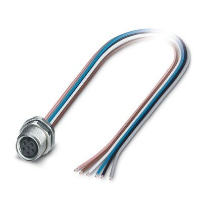SACC-DSI-M8FS-6CON-M10/0,5 - Connettore a innesto per apparecchiatura parete posteriore