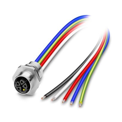 SACC-E-M12FSK-4PE-M16XL/0,5-US - Connettore a innesto per apparecchiatura a parete frontale