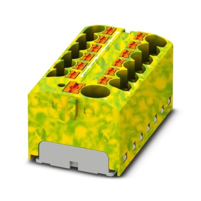 PTFIX 10/12X4 GNYE - Blocco di distribuzione