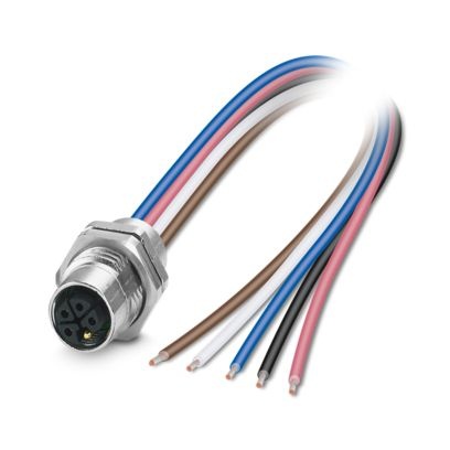 SACC-DSI-M12FSL-4FE-M16XL/1,5X - Connettore a innesto per apparecchiatura parete posteriore