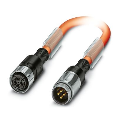 K-5E-M40 M9/2,0-C06/M40 F8 - Connettore a innesto in plastica stampata su entrambi i lati