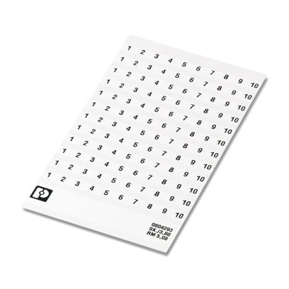 SK 5,08/3,8:FORTL.ZAHLEN - Cartellini di identificazione
