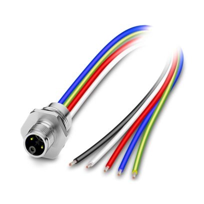 SACC-E-M12MSK-4PE-M16XL/2,0-US - Connettore a innesto per apparecchiatura a parete frontale