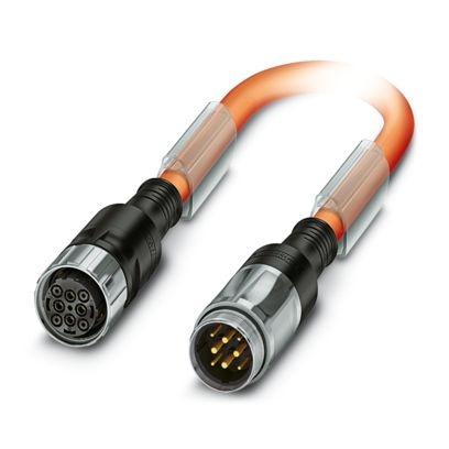 K-7E-M40 M9/2,0-D03/M40 F8 - Connettore a innesto in plastica stampata su entrambi i lati