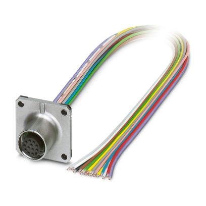SACC-SQ-M12FS-17CON-25F/0,5 - Connettore a innesto per apparecchiatura a parete frontale