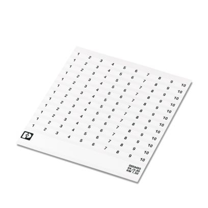 SK 7,5/3,8:FORTL.ZAHLEN - Cartellini identificatori