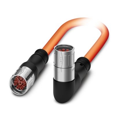 K-8E-M23F8/1,0-H00/M23FK-C5-S - Connettore a innesto in plastica stampata su entrambi i lati