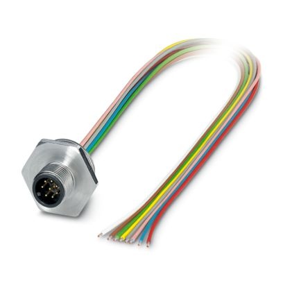 SACC-E-M12MS-8CON-M20/0,5 - Connettore a innesto per apparecchiatura parete frontale