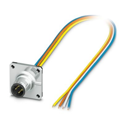 SACC-SQ-M12MSD-4CON-25F/0,5 - Connettore a innesto per apparecchiatura a parete frontale