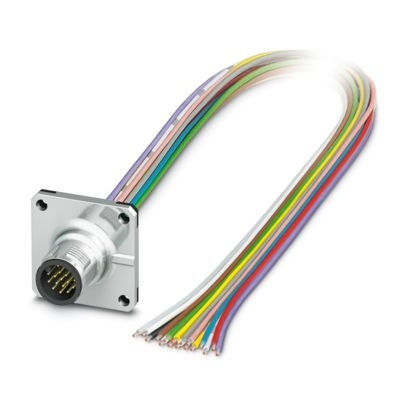 SACC-SQ-M12MS-17CON-20/0,5 - Connettore a innesto per apparecchiatura a parete frontale
