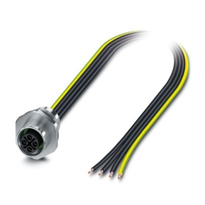 SACC-E-M12FSS-4P-M16XL/0,5 PEX - Connettore a innesto per apparecchiatura a parete frontale