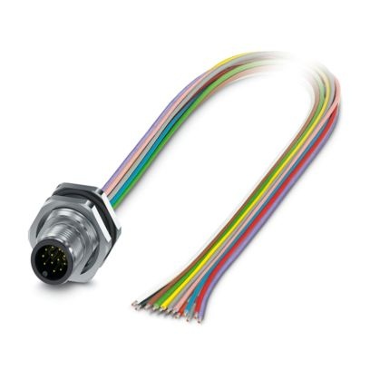 SACC-DSI-M12MS-8P-M16XL/0,5X - Connettore a innesto per apparecchiatura parete posteriore