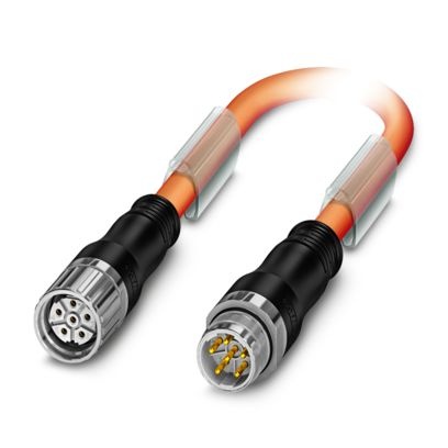 K-5E-M23 M9/010-C03/M23 F8X - Connettore a innesto in plastica stampata su entrambi i lati