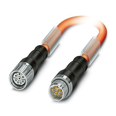 K-7E-M23 M9/5,0-D02/M23 F8 - Connettore a innesto in plastica stampata su entrambi i lati