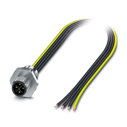 SACC-E-M12MSS-4P-M16XL/0,5 PE - Connettore di innesto per apparecchiatura a parete frontale
