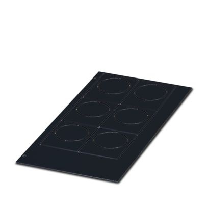 EMLP 32 (38X14) BK - Targhetta in plastica perforata