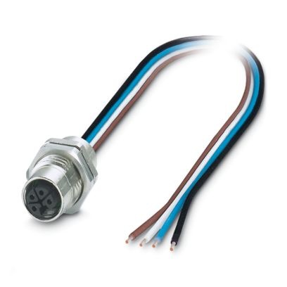 SACC-DSI-M12FSL-4CON-M16XL/1,0X - Connettore a innesto per apparecchiatura parete posteriore