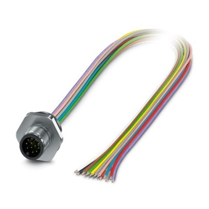 SACC-E-M12MS-8P-M16XL/0,5 - Connettore a innesto per apparecchiatura a parete frontale