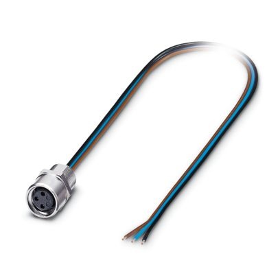SACC-E-M 8FS-3CON-M8/2,0 - Connettore a innesto per apparecchiatura parete frontale