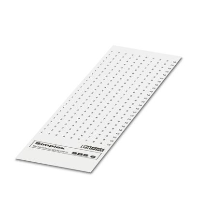 SBS 6:FORTL.ZAHLEN - Cartellino di identificazione per la marcatura dei morsetti