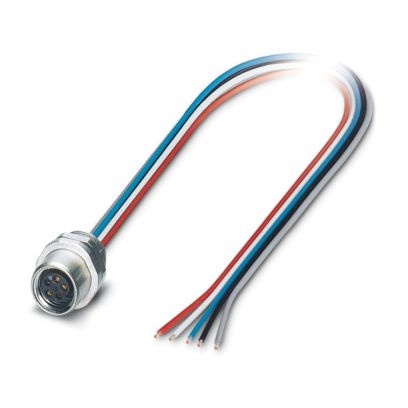 SACC-E-M8FS-5CON-M10/0,5 DN - Connettore a innesto per apparecchiatura parete frontale