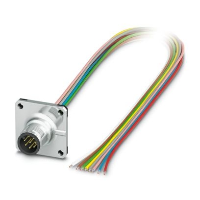 SACC-SQ-M12MS-8CON-25F/0,5X - Connettore a innesto per apparecchiatura a parete frontale