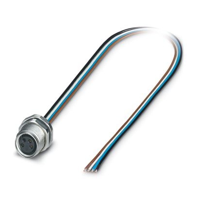 SACC-DSI-M8FS-4CON-M10/0,5 - Connettore a innesto per apparecchiatura parete posteriore