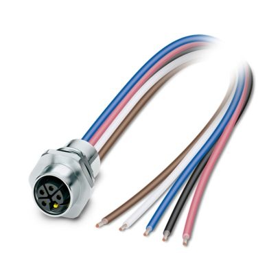 SACC-E-M12FSL-4FE-M16XL/0,2X - Connettore a innesto per apparecchiatura a parete frontale