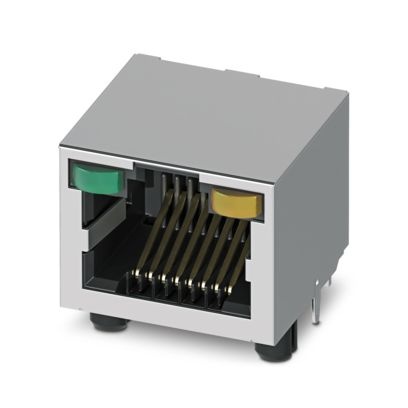 CUC-SP-J1ST-A/R4LT-THR-LED - Connettori modulari RJ45 per circuito stampato