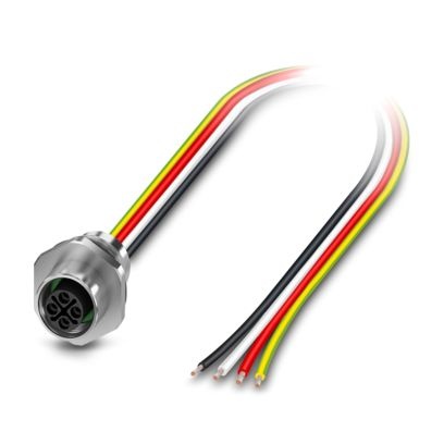 SACC-E-M12FSS-3PE-M16XL/1,0-US - Connettore a innesto per apparecchiatura a parete frontale