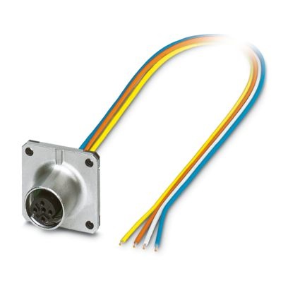 SACC-SQ-M12FSD-4CON-25F/0,5X - Connettore a innesto per apparecchiatura a parete frontale