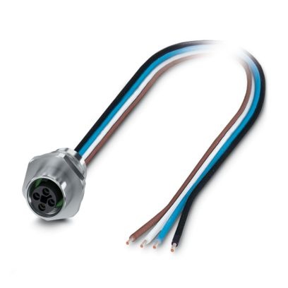 SACC-E-M12FST-4P-M16XL/0,5 - Connettore a innesto per apparecchiatura a parete frontale