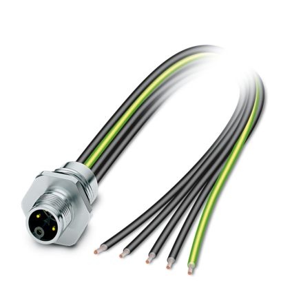SACC-E-M12MSK-4PE-M16XL/0,2 - Connettore passante a pannello per apparecchiatura a parete frontale