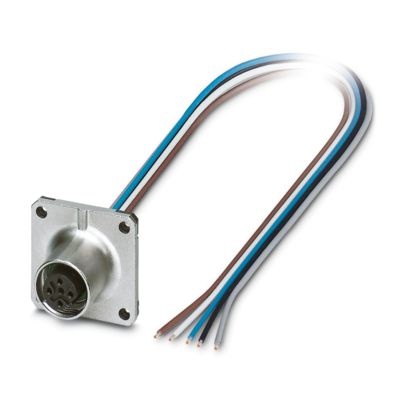SACC-SQ-M12FSB-5CON-25F/0,5 - Connettore a innesto per apparecchiatura a parete frontale