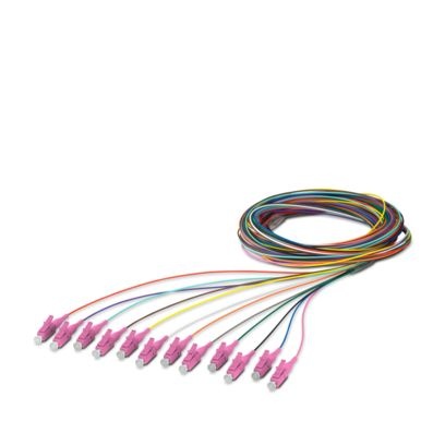 FOC-PT9:LC-OM4/2.5 - Set di pigtail per conduttore in fibra ottica con 12 pigtail