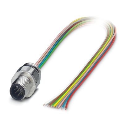 SACC-EC-M12MS-8CON-PG9/0.5 - Connettore a innesto per apparecchiatura a parete frontale