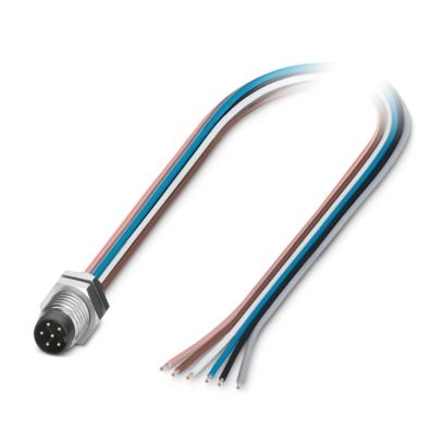 SACC-DSI-M8MS-6CON-M8/0,1-0,08 - Connettore a innesto per apparecchiatura parete posteriore