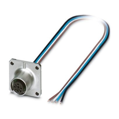 SACC-SQ-M12FS-4CON-25F/0,5 - Connettore a innesto per apparecchiatura a parete frontale
