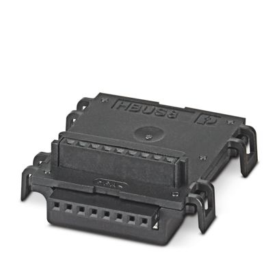 HBUS8 35,6-8P-1S BK - Connettore bus per guida di fissaggio