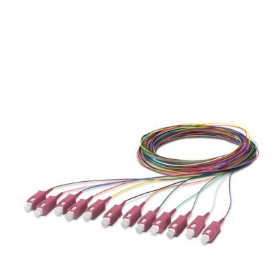 FOC-PT9:SC-OM4/2.5 - Set di pigtail per conduttore in fibra ottica con 12 pigtail