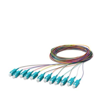 FOC-PT9:SC-OM3/2.5 - Set di pigtail per conduttore in fibra ottica con 12 pigtail
