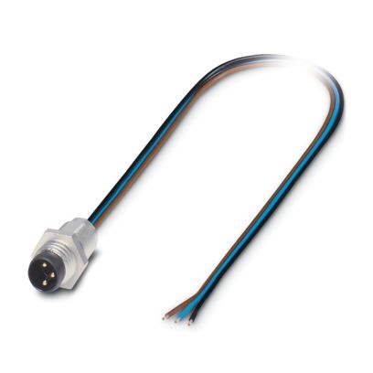 SACC-E-M 8MS-3CON-M8/0,5 - Connettore a innesto per apparecchiatura a parete frontale