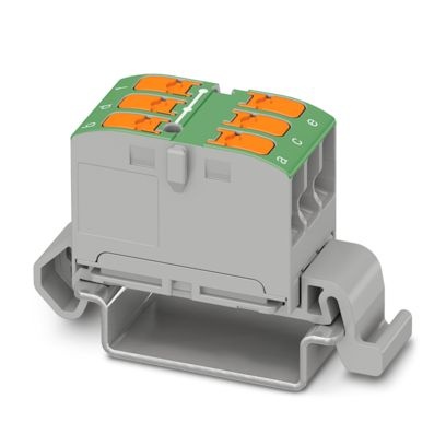 PTVFIX 6X2,5-NS35A GN - Blocco di distribuzione