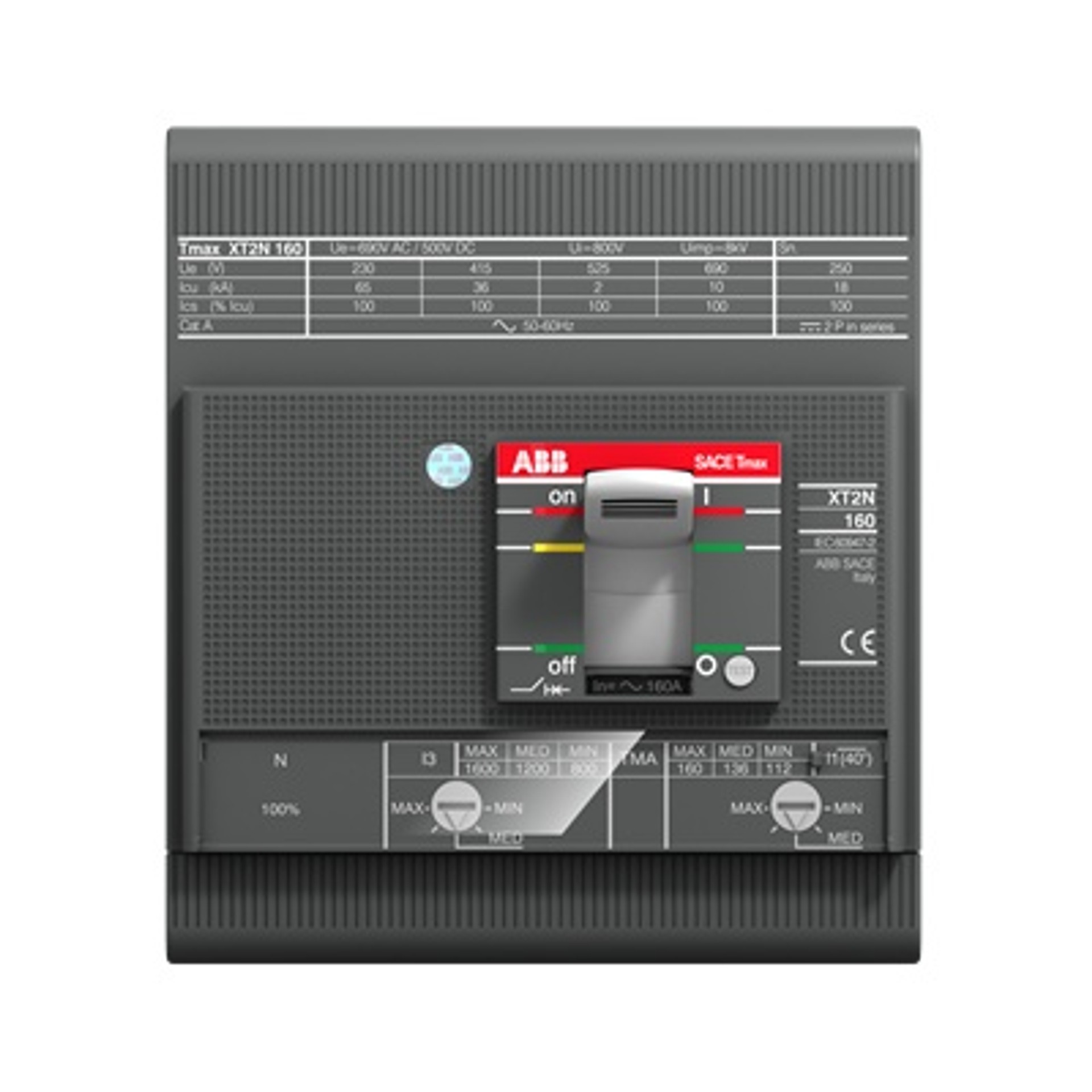 ABB Tmax XT2H 160 MCCB TMA 50-500 4P - Interruttore Automatico Scatolato